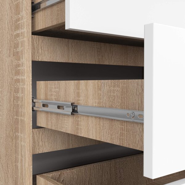 Ak furniture Komoda Inbia K 160 cm dub sonoma/bílá