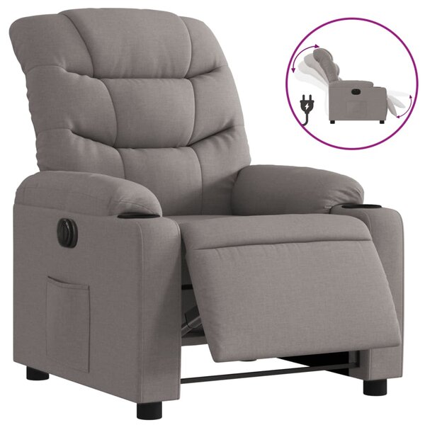Elektrické polohovací křeslo taupe textil 3206634