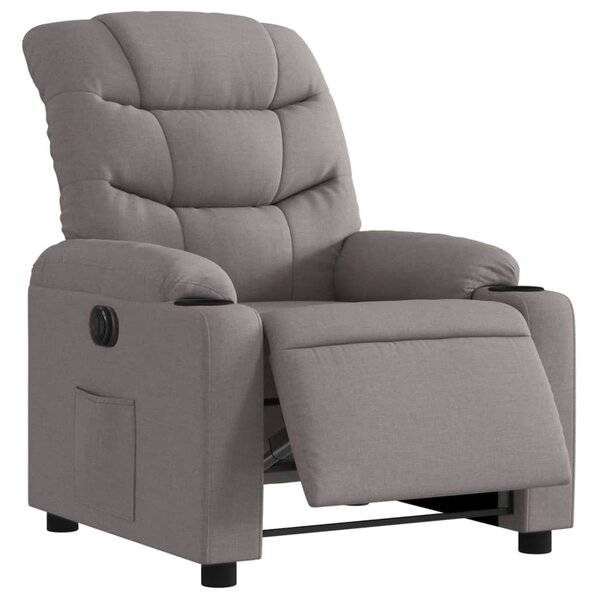 Elektrické polohovací křeslo taupe textil 3206634