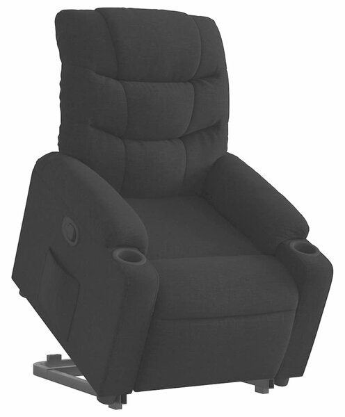 Zvedací polohovací křeslo černé textil 3206647