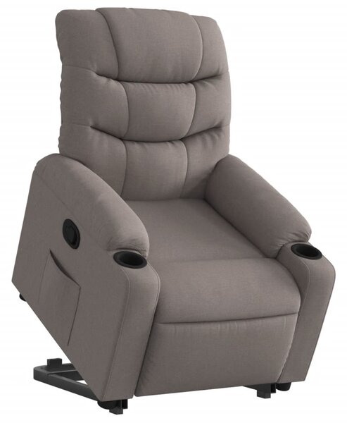 Zvedací polohovací křeslo taupe textil 3206652