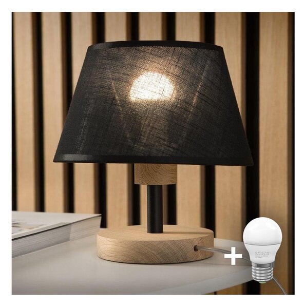 Brilagi - LED Stolní lampa ANTHONY 1xE14/40W/230V dub/černá