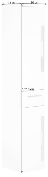 VYSOKÁ SKŘÍŇ, bílá, bílá, 30/162,8/33 cm Dieter Knoll - Koupelnové série