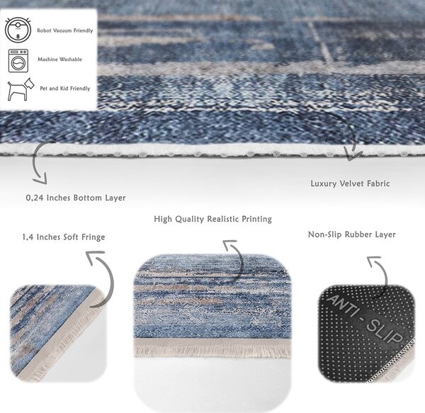 Modrý koberec 80x150 cm – Mila Home