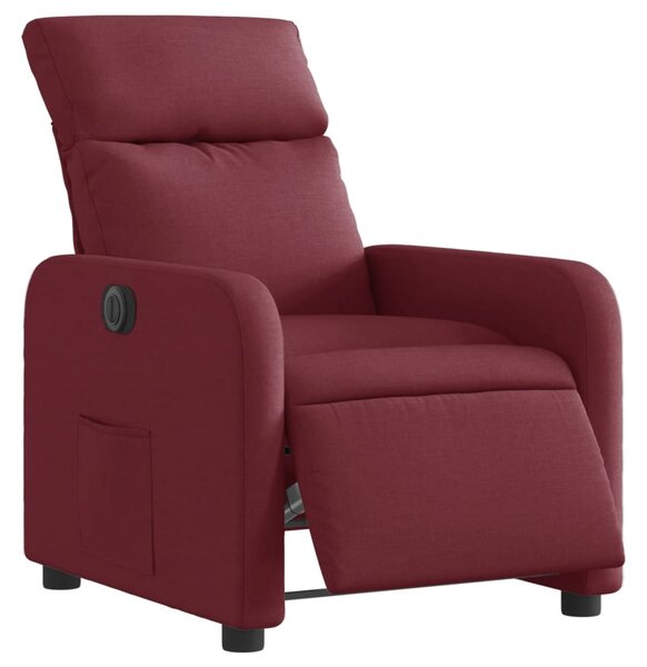 Elektrické polohovací křeslo vínové textil 3206684