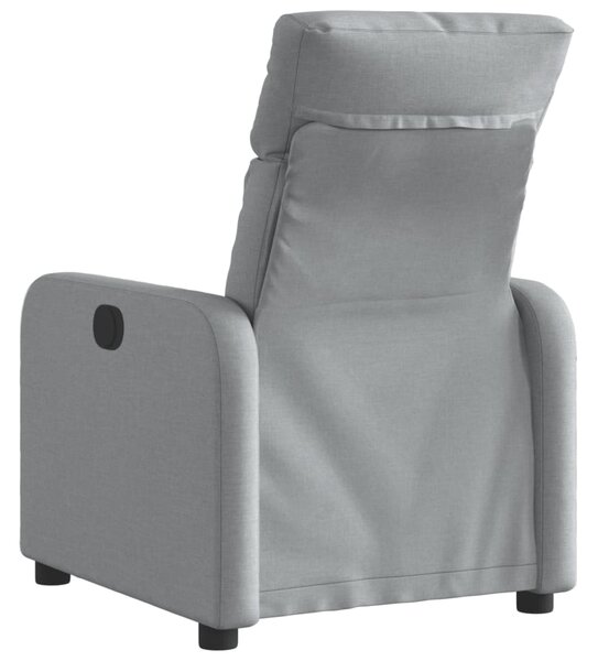Elektrické polohovací křeslo světle šedé textil 3206681