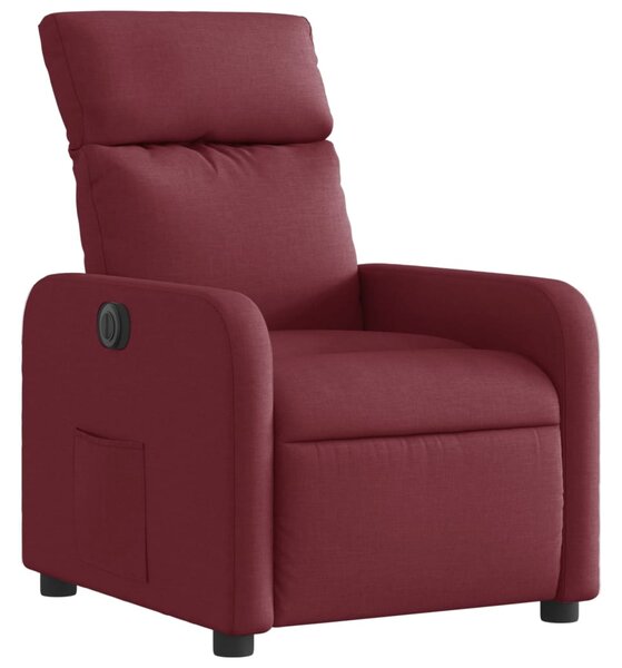 Elektrické polohovací křeslo vínové textil 3206684
