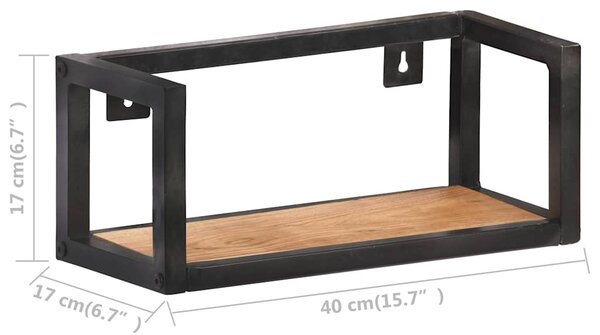 Nástěnné police 2 ks 40 cm masivní akáciové dřevo 320669