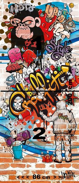 Fototapeta na dveře GRAFFITI 86x200 cm