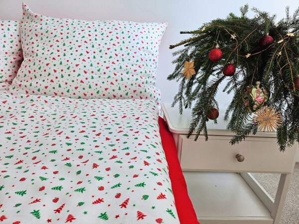 Nelly LEN Super soft - Vánoční stromek povlak na přikrývku Rozměr: 100/135 CM