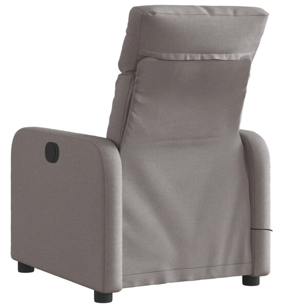 Elektrické masážní polohovací křeslo taupe textil 3206697