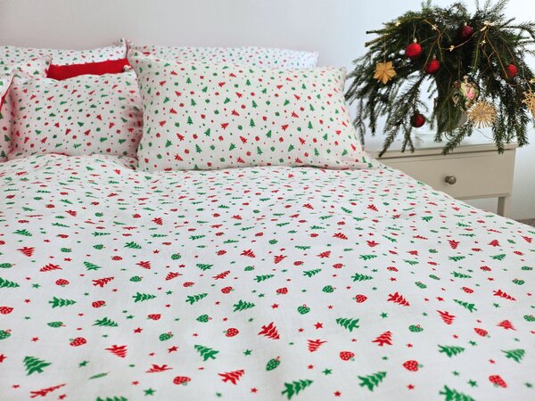 Nelly LEN Super soft - Vánoční stromek povlak na přikrývku Rozměr: 100/135 CM