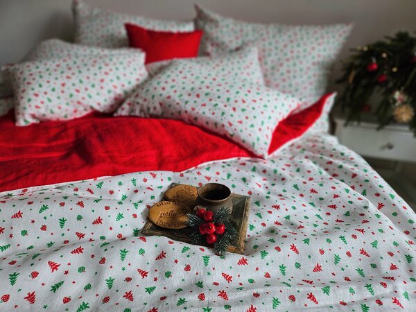 Nelly LEN Super soft - Vánoční stromek povlak na přikrývku Rozměr: 100/135 CM