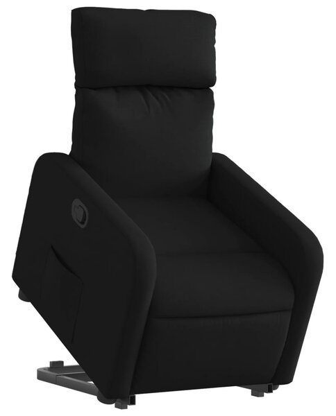 Zvedací polohovací křeslo černé textil 3206701
