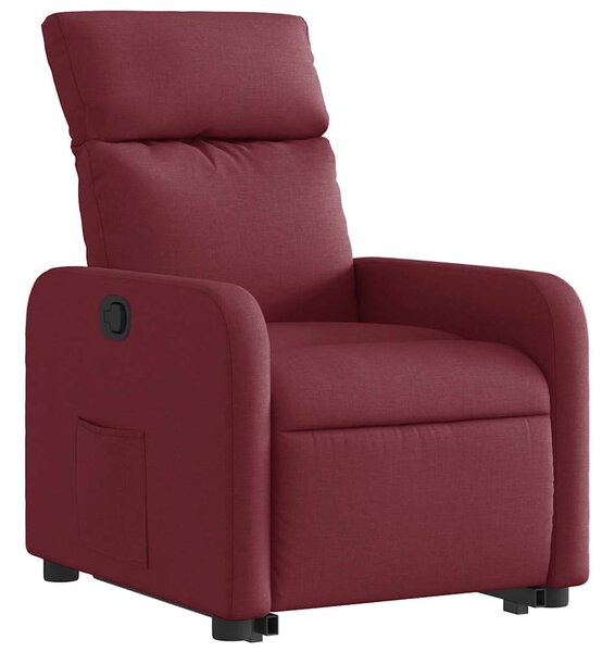Zvedací polohovací křeslo vínové textil 3206702