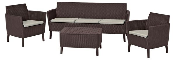 Zahradní set KETER Salemo 3 Seater Sofa - hndá / béová