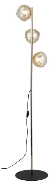 Brilagi - Stojací lampa VULCANO 3xG9/8W/230V zlatá/kouřová béžová