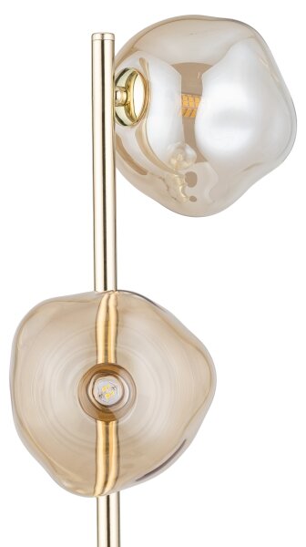 Brilagi - Stojací lampa VULCANO 3xG9/8W/230V zlatá/kouřová béžová