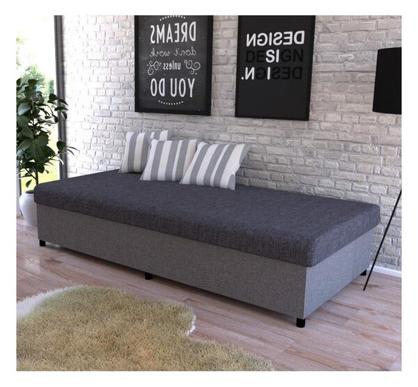 Čalouněná válenda s úložným prostorem CORY 80x200 šedá