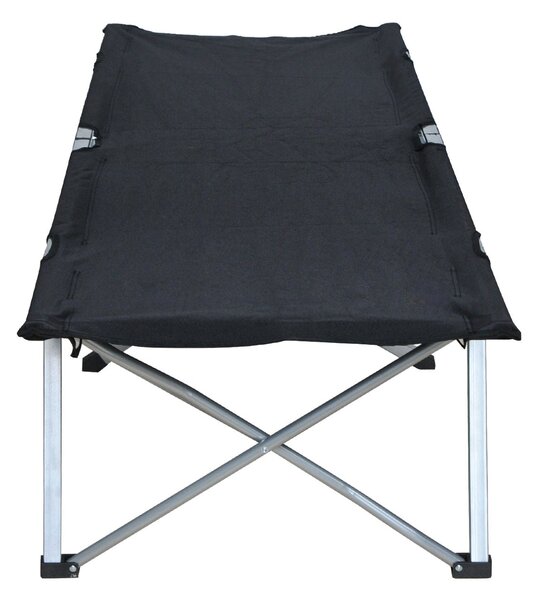 Outsunny Skládací Kempovací Postel Cot Lounger vč. Tašky 193x64x40cm (Černá) | Aosom