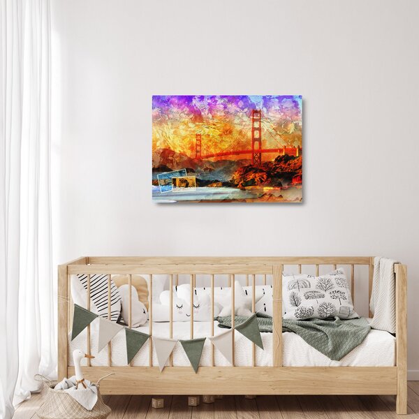 Skleněný obraz - Golden Gate, San Francisco, Kalifornie (70x50 cm)