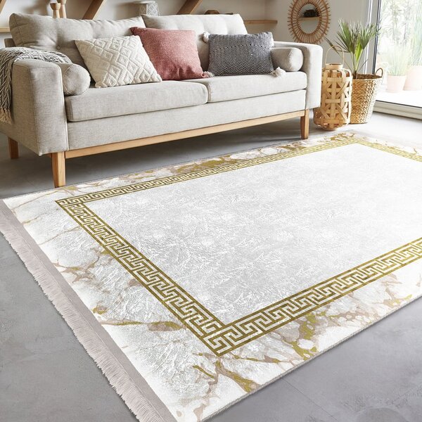 Koberec v bílo-zlaté barvě 80x150 cm – Mila Home