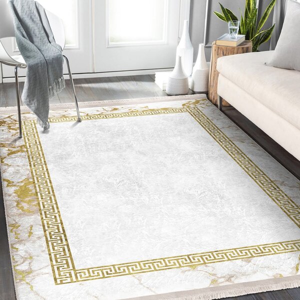 Koberec v bílo-zlaté barvě 80x150 cm – Mila Home