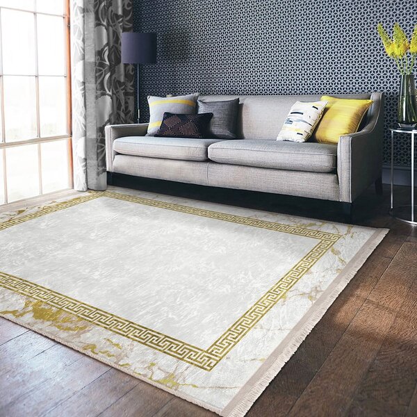 Koberec v bílo-zlaté barvě 80x150 cm – Mila Home