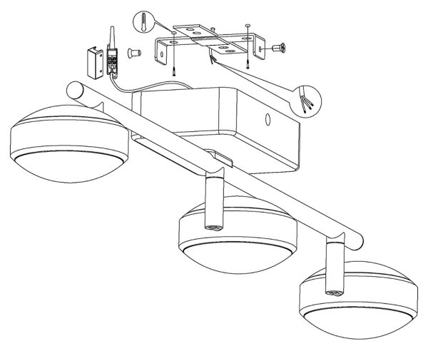 Eglo 97716 - LED RGB Bodové svítidlo CORROPOLI-C 3xLED/5W/230V