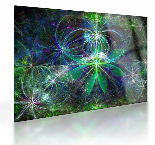 Skleněný obraz - Abstraktní geometrické tvary (70x50 cm)