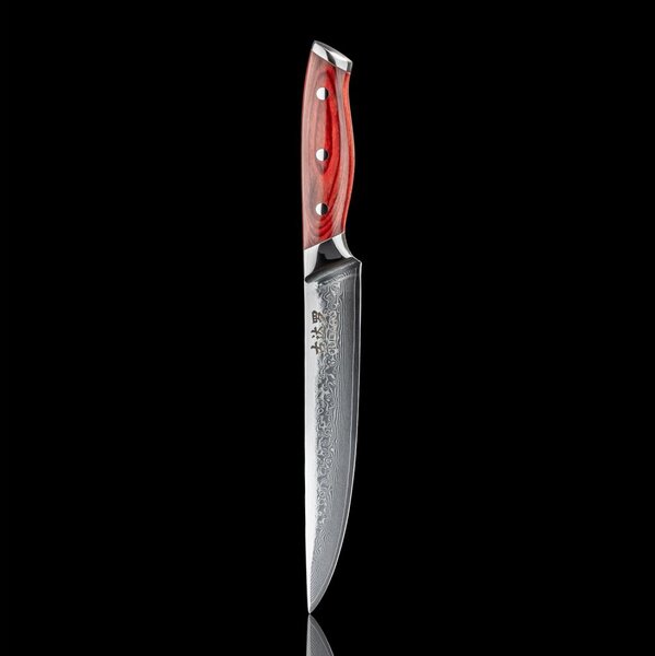 Gudaro - Damaškový porcovací nůž KENSHO 8", 67 vrstev oceli, délka 20 cm