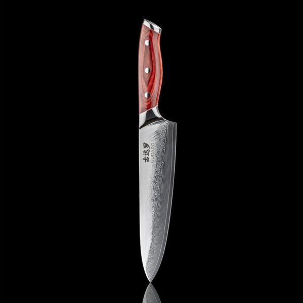 Gudaro - Damaškový šéfkuchařský nůž KENSHO 8", 67 vrstev oceli, délka 20 cm