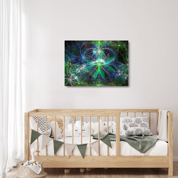 Skleněný obraz - Abstraktní geometrické tvary (70x50 cm)
