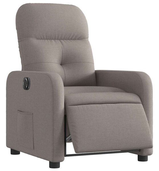 Elektrické polohovací křeslo taupe textil 3206784