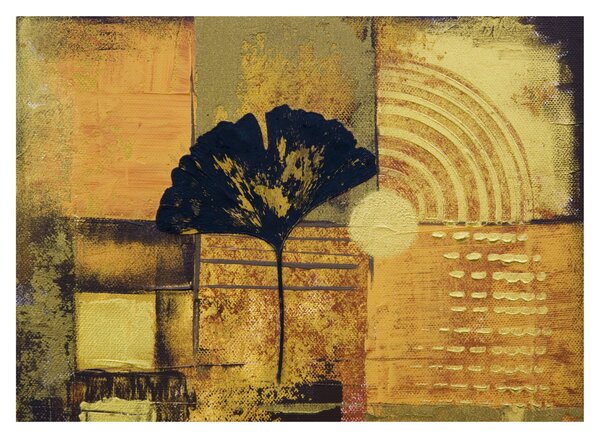 Skleněný obraz - List ginkgo (70x50 cm)
