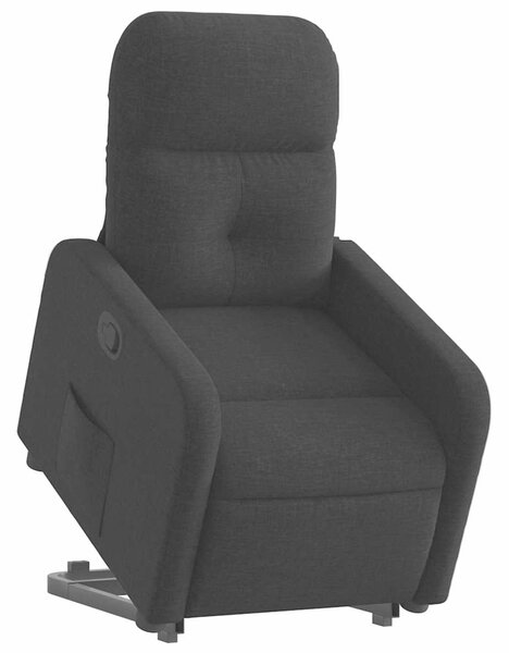 Zvedací polohovací křeslo černé textil 3206797
