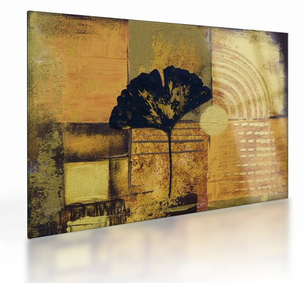 Skleněný obraz - List ginkgo (70x50 cm)
