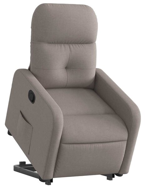 Zvedací polohovací křeslo taupe textil 3206802