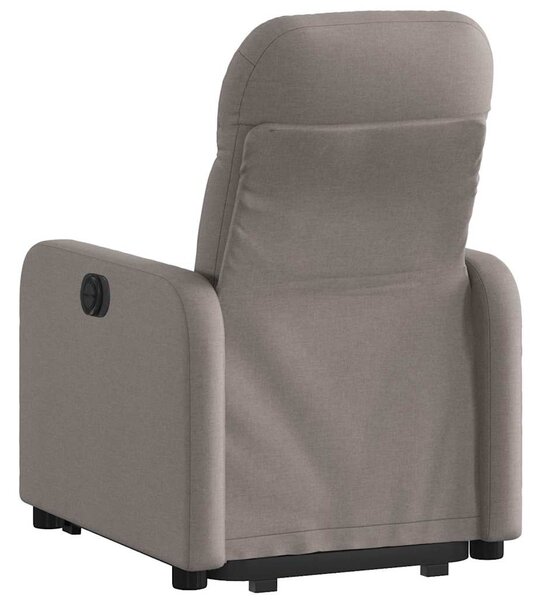 Zvedací polohovací křeslo taupe textil 3206802