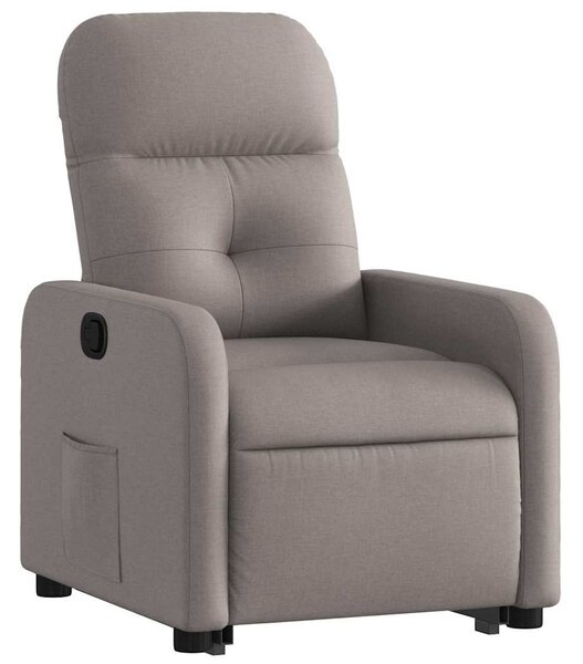 Zvedací polohovací křeslo taupe textil 3206802