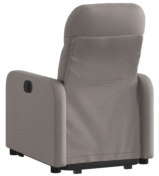 Elektrické zvedací polohovací křeslo taupe textil 3206820