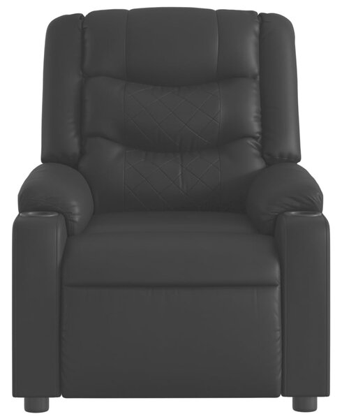Masážní polohovací křeslo černé, umělá kůže 3206831