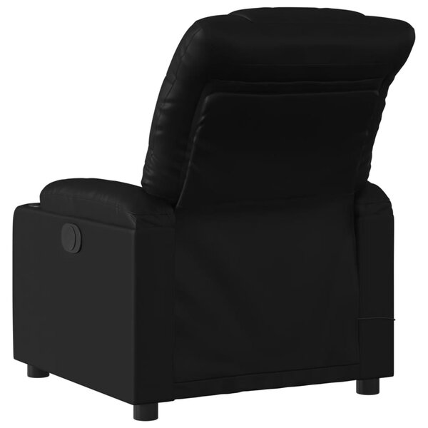 Masážní polohovací křeslo černé, umělá kůže 3206847