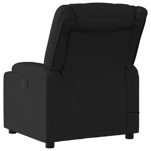 Masážní křeslo s polohovacím mechanismem, černé, látkové 3206837