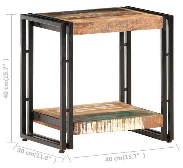 Odkládací stolek 40 x 30 x 40 cm masivní recyklované dřevo 320684