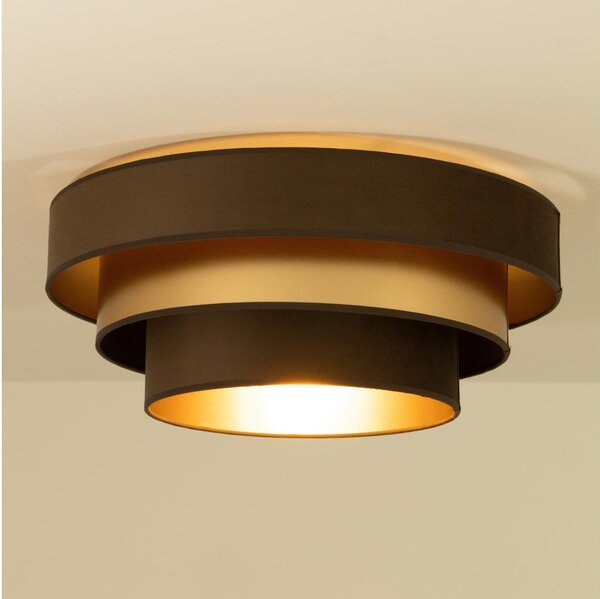 Stropní svítidlo WENTA 1xE27/60W/230V pr. 50 cm hnědá/zlatá