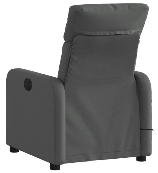 Masážní křeslo s polohovacím mechanismem, tmavě šedé, látkové 3206864