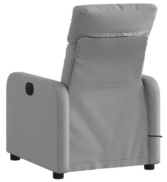 Masážní křeslo s polohovacím mechanismem, světle šedé, látkové 3206863