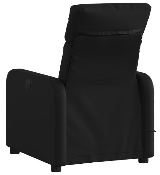 Masážní polohovací křeslo černé, umělá kůže 3206875