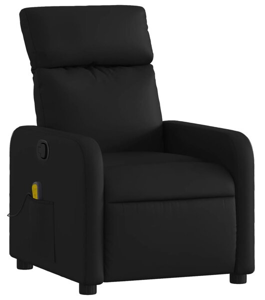 Masážní polohovací křeslo černé, umělá kůže 3206875